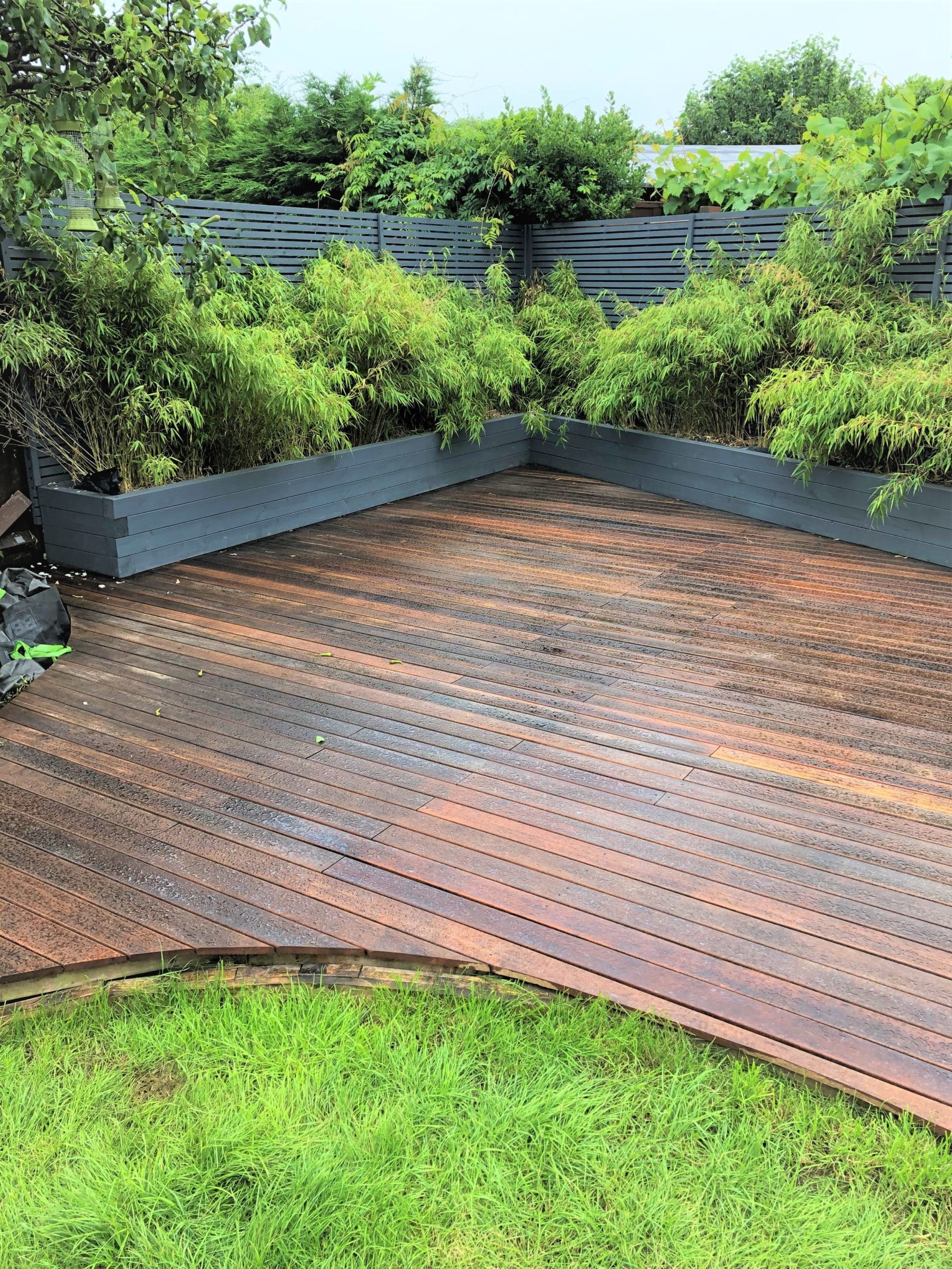 Hardwood decking restored with Owatrol products by Paul