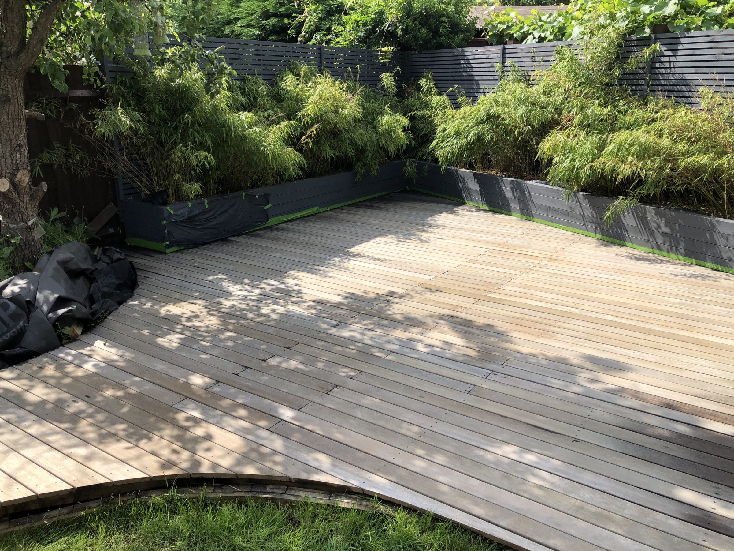 Hardwood decking restored with Owatrol products by Paul
