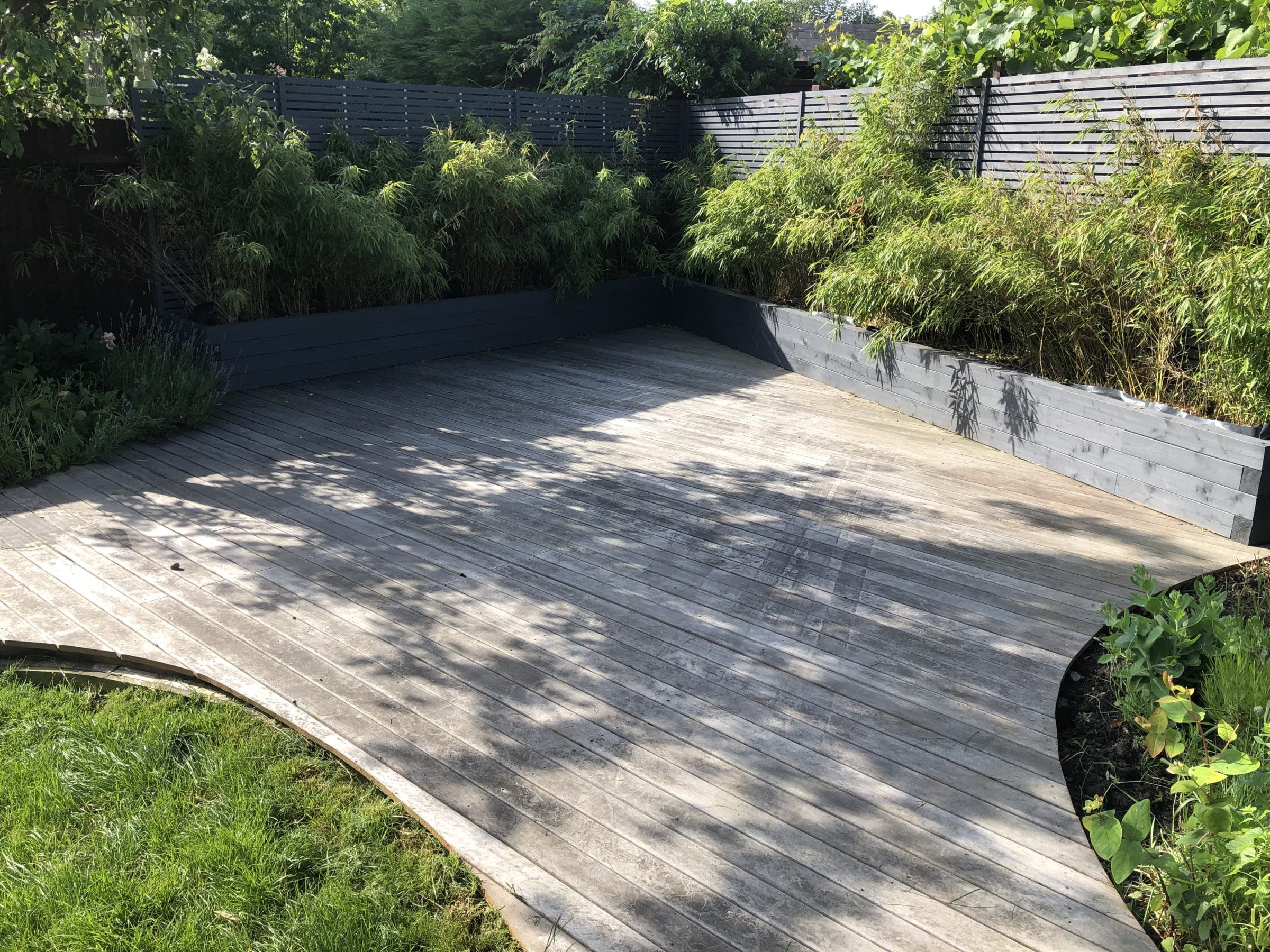 Hardwood decking restored with Owatrol products by Paul