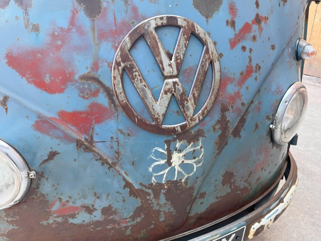 Close up of Ewan McGregor’s VW panel van by Garage 87